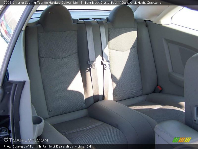 Brilliant Black Crystal Pearl / Dark Khaki/Light Graystone 2008 Chrysler Sebring Touring Hardtop Convertible