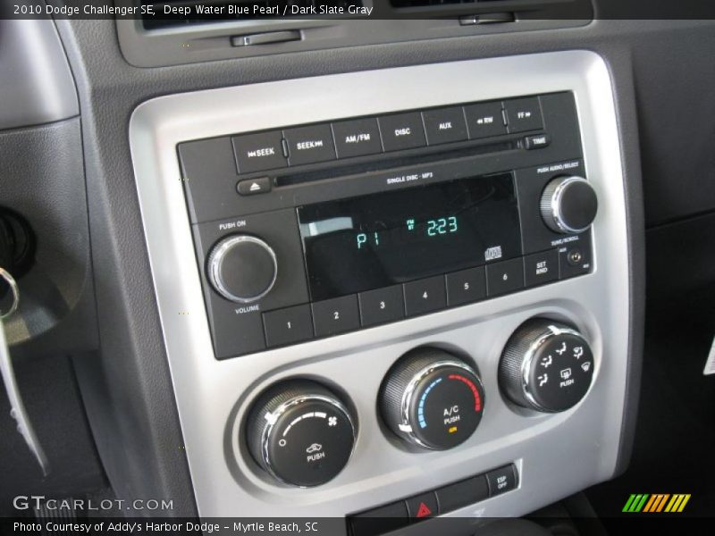 Deep Water Blue Pearl / Dark Slate Gray 2010 Dodge Challenger SE