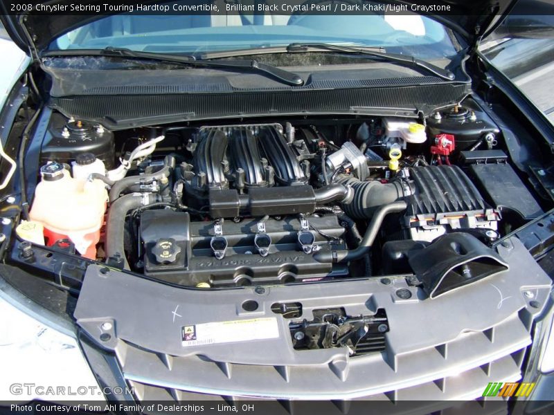 Brilliant Black Crystal Pearl / Dark Khaki/Light Graystone 2008 Chrysler Sebring Touring Hardtop Convertible