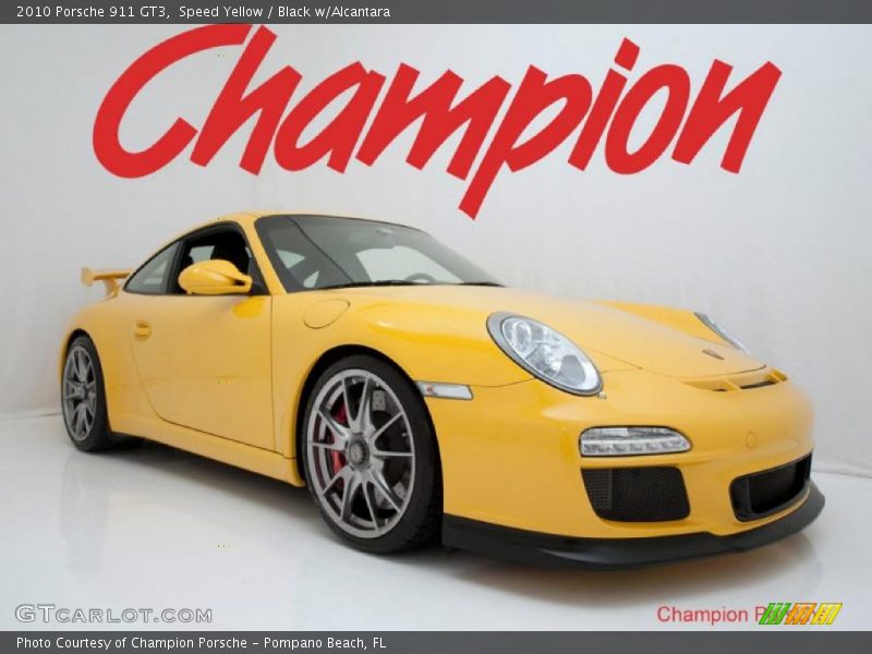 Speed Yellow / Black w/Alcantara 2010 Porsche 911 GT3
