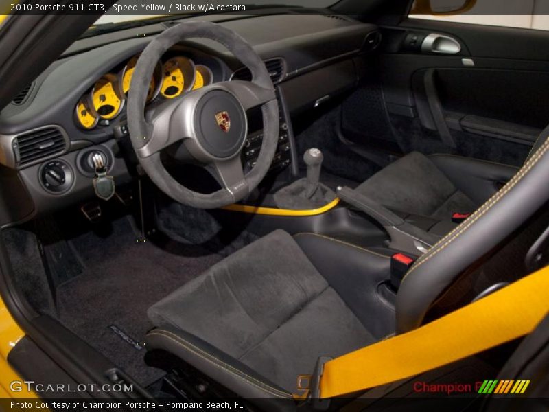 Speed Yellow / Black w/Alcantara 2010 Porsche 911 GT3