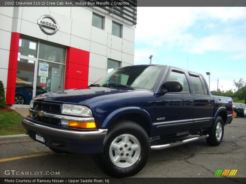 Indigo Blue Metallic / Graphite 2002 Chevrolet S10 LS Crew Cab 4x4