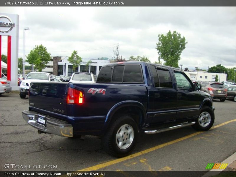 Indigo Blue Metallic / Graphite 2002 Chevrolet S10 LS Crew Cab 4x4