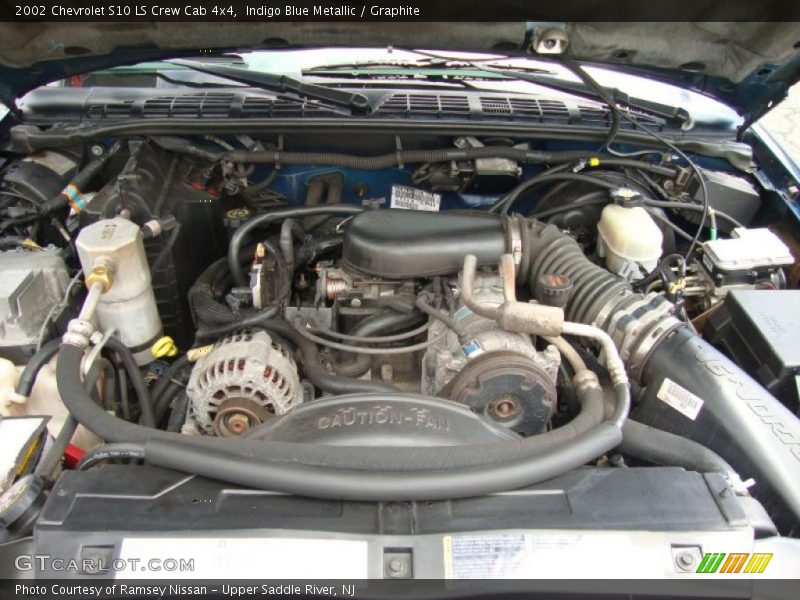 Indigo Blue Metallic / Graphite 2002 Chevrolet S10 LS Crew Cab 4x4