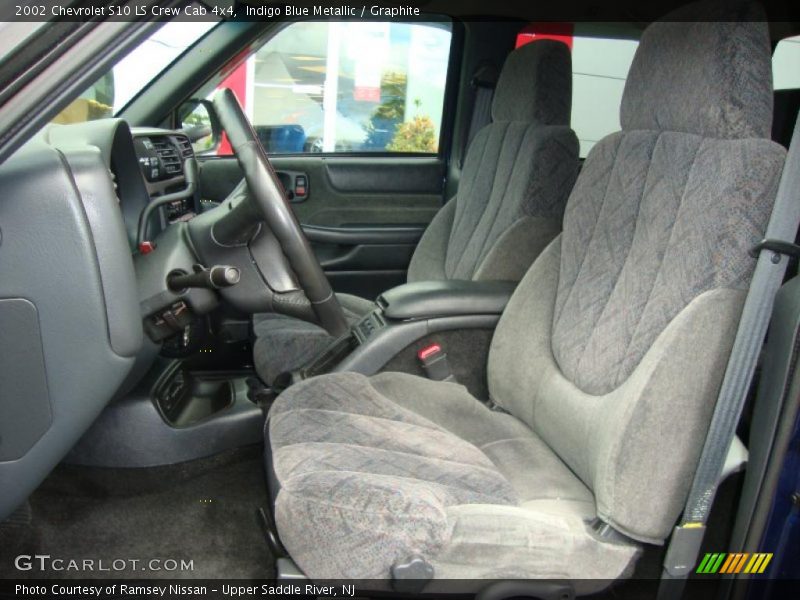 Indigo Blue Metallic / Graphite 2002 Chevrolet S10 LS Crew Cab 4x4
