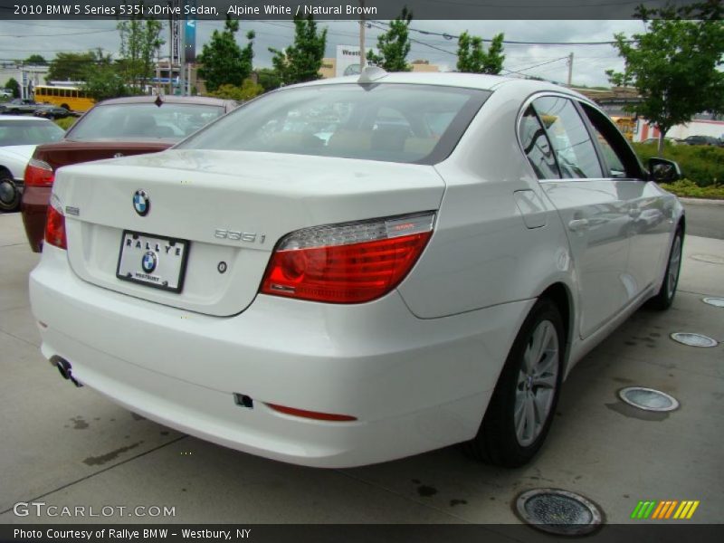 Alpine White / Natural Brown 2010 BMW 5 Series 535i xDrive Sedan