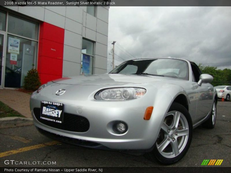 Sunlight Silver Metallic / Black 2008 Mazda MX-5 Miata Roadster