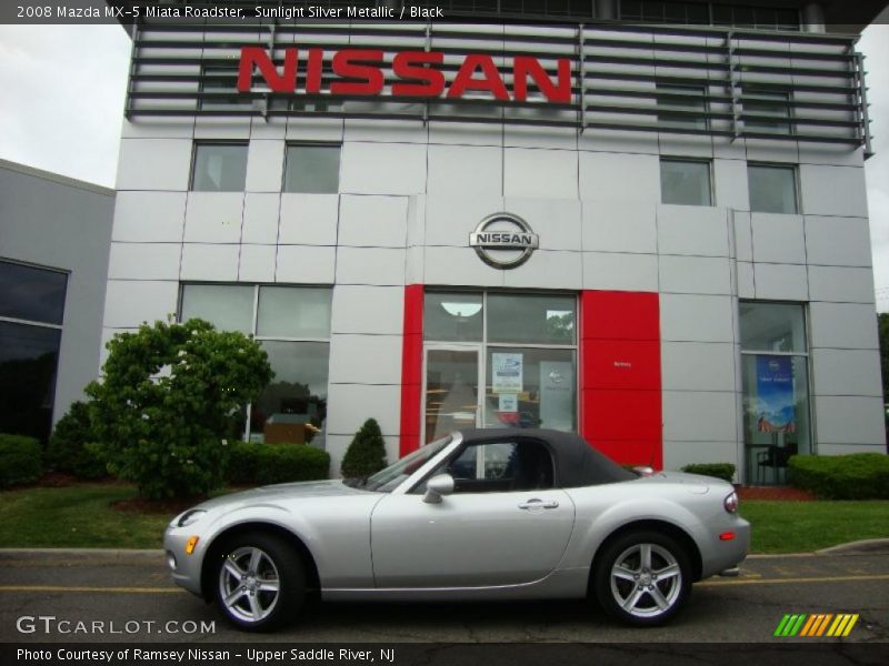 Sunlight Silver Metallic / Black 2008 Mazda MX-5 Miata Roadster