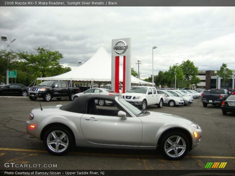 Sunlight Silver Metallic / Black 2008 Mazda MX-5 Miata Roadster