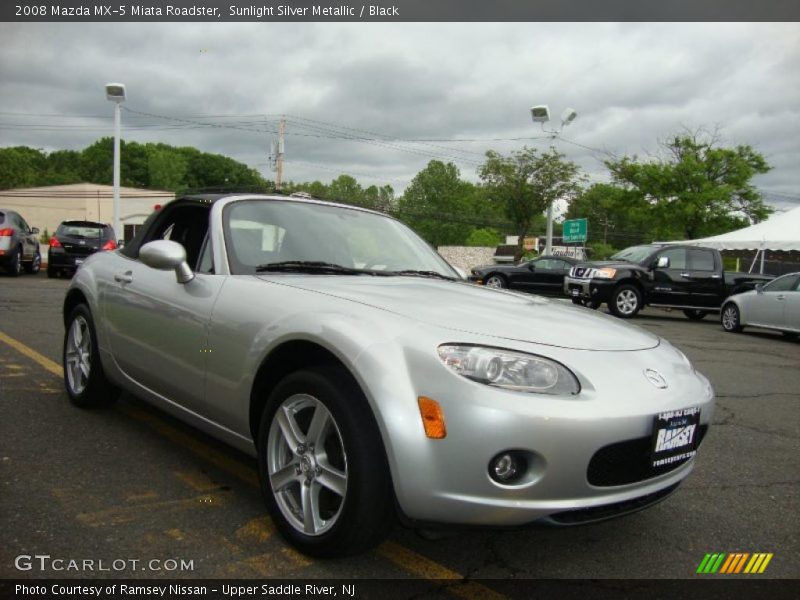 Sunlight Silver Metallic / Black 2008 Mazda MX-5 Miata Roadster