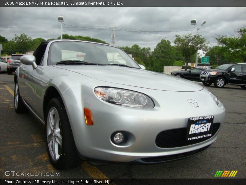 Sunlight Silver Metallic / Black 2008 Mazda MX-5 Miata Roadster