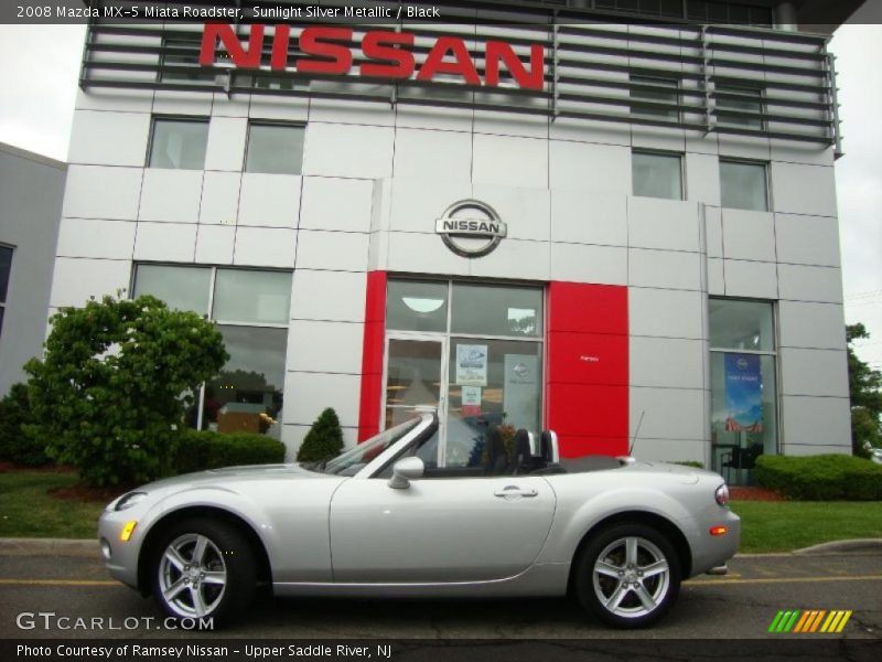 Sunlight Silver Metallic / Black 2008 Mazda MX-5 Miata Roadster