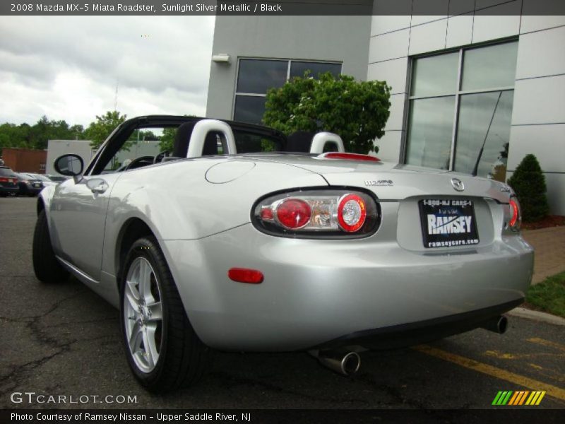 Sunlight Silver Metallic / Black 2008 Mazda MX-5 Miata Roadster