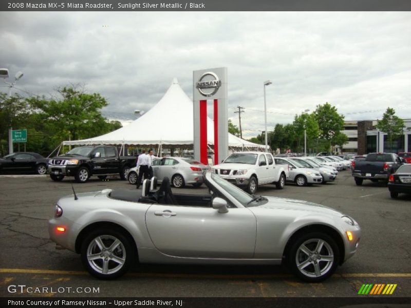 Sunlight Silver Metallic / Black 2008 Mazda MX-5 Miata Roadster