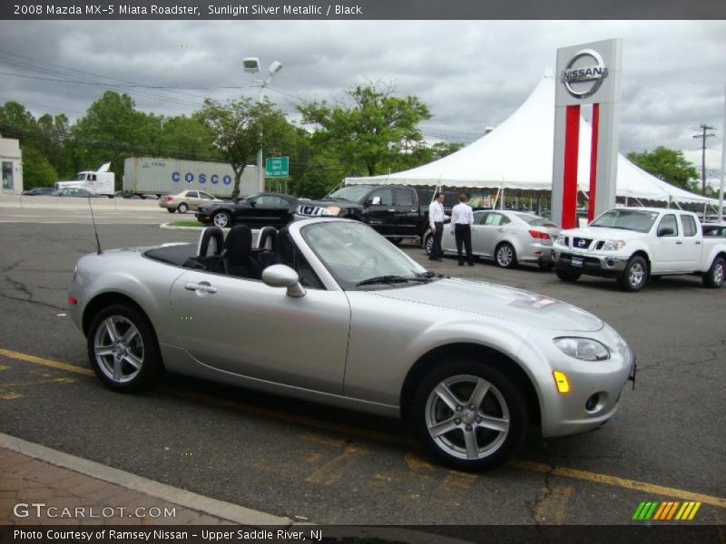 Sunlight Silver Metallic / Black 2008 Mazda MX-5 Miata Roadster