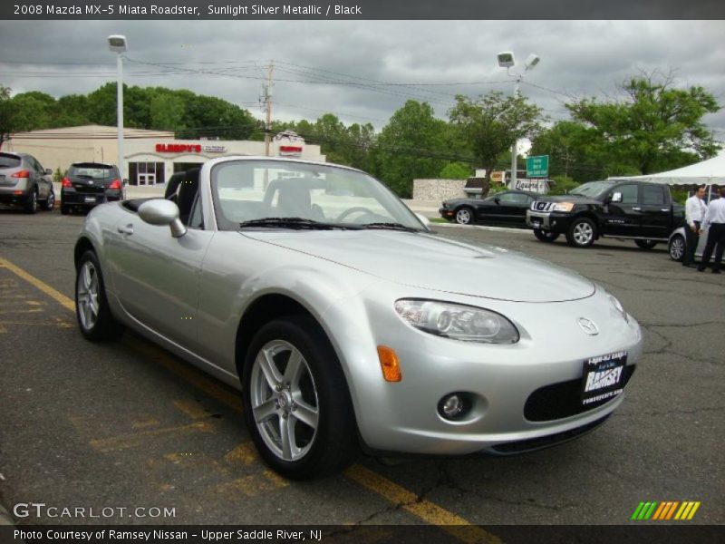 Sunlight Silver Metallic / Black 2008 Mazda MX-5 Miata Roadster