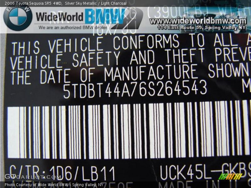 Silver Sky Metallic / Light Charcoal 2006 Toyota Sequoia SR5 4WD