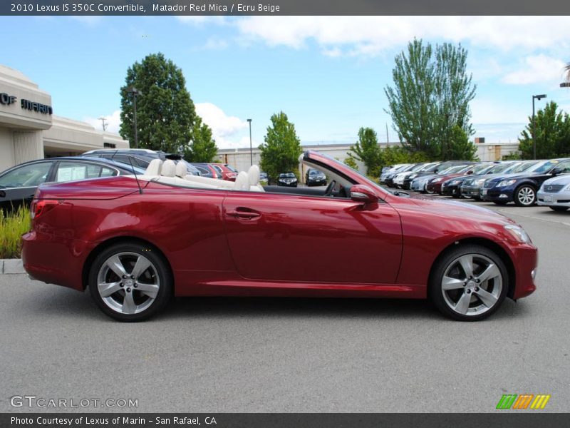 Matador Red Mica / Ecru Beige 2010 Lexus IS 350C Convertible