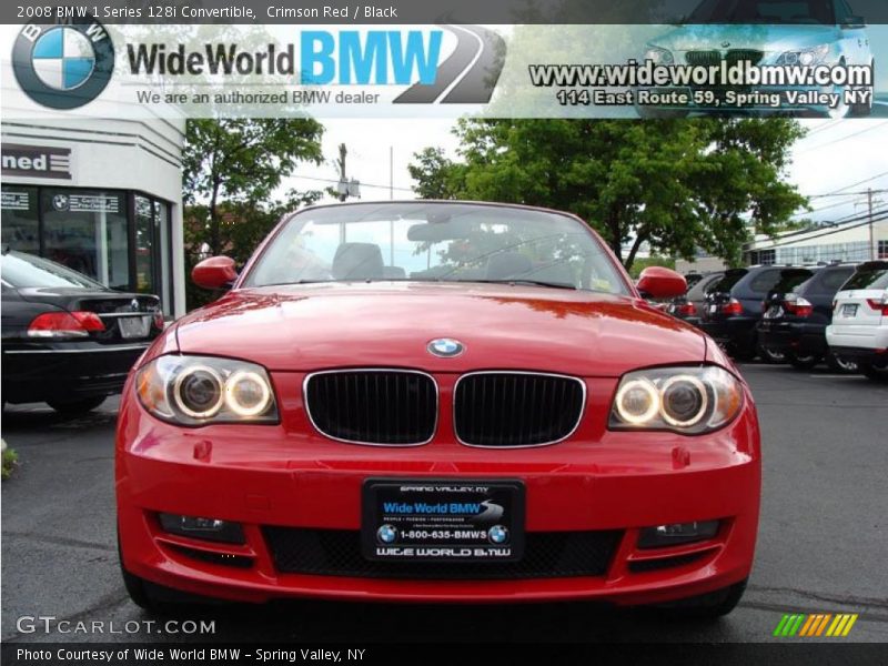 Crimson Red / Black 2008 BMW 1 Series 128i Convertible