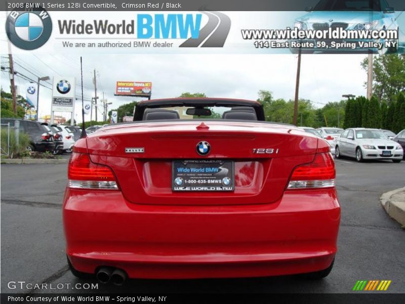 Crimson Red / Black 2008 BMW 1 Series 128i Convertible