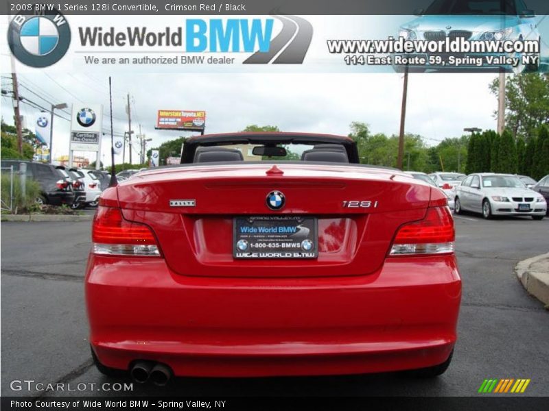 Crimson Red / Black 2008 BMW 1 Series 128i Convertible