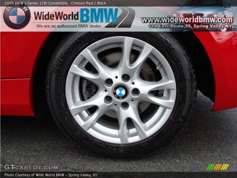 Crimson Red / Black 2008 BMW 1 Series 128i Convertible