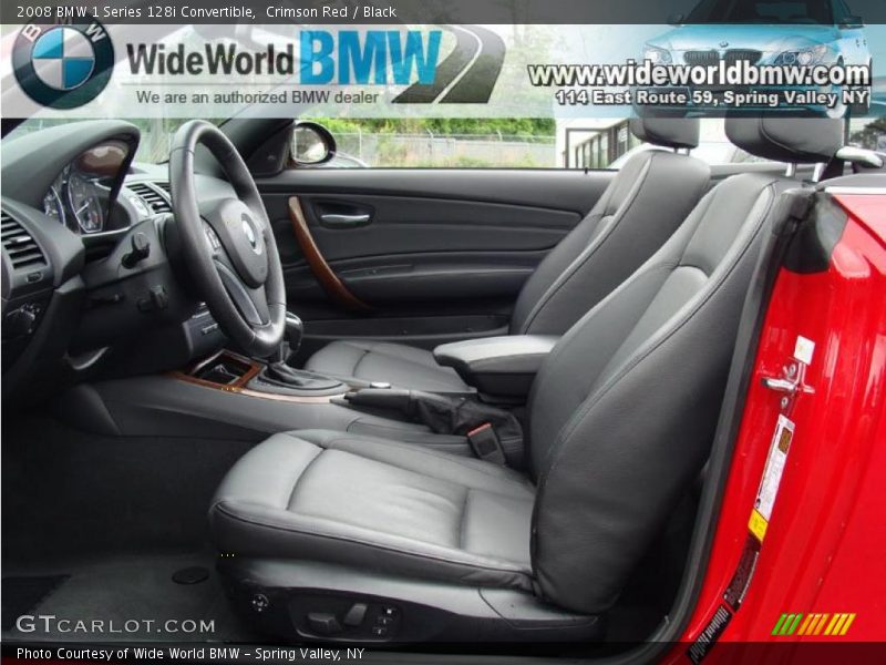 Crimson Red / Black 2008 BMW 1 Series 128i Convertible