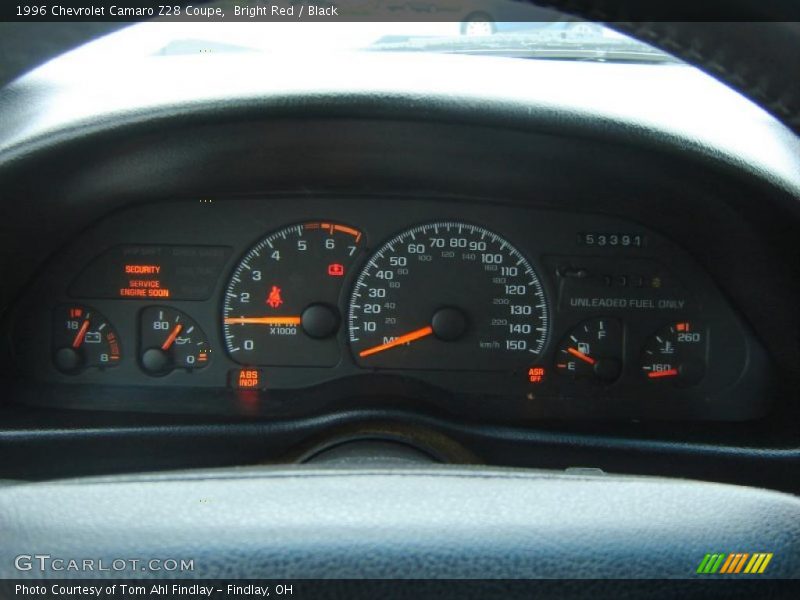 Bright Red / Black 1996 Chevrolet Camaro Z28 Coupe