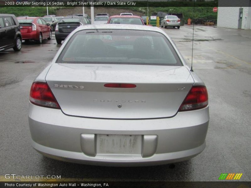Bright Silver Metallic / Dark Slate Gray 2003 Chrysler Sebring LX Sedan