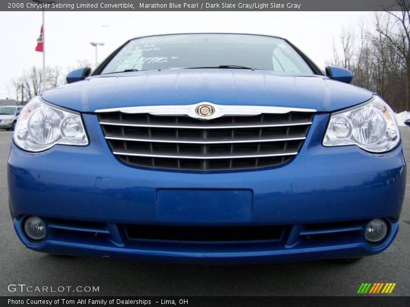 Marathon Blue Pearl / Dark Slate Gray/Light Slate Gray 2008 Chrysler Sebring Limited Convertible