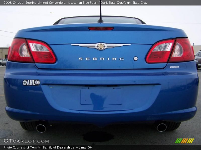 Marathon Blue Pearl / Dark Slate Gray/Light Slate Gray 2008 Chrysler Sebring Limited Convertible