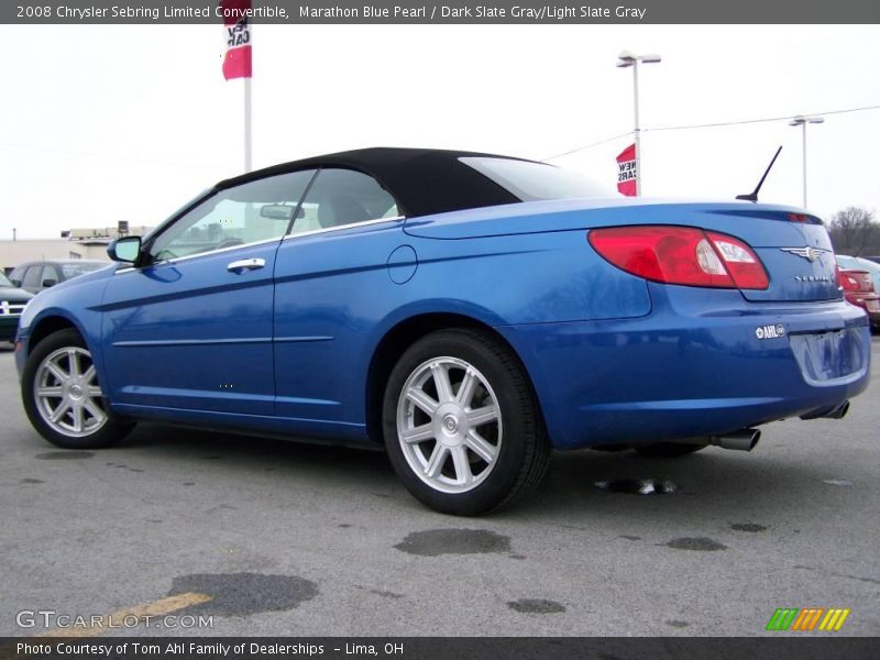 Marathon Blue Pearl / Dark Slate Gray/Light Slate Gray 2008 Chrysler Sebring Limited Convertible