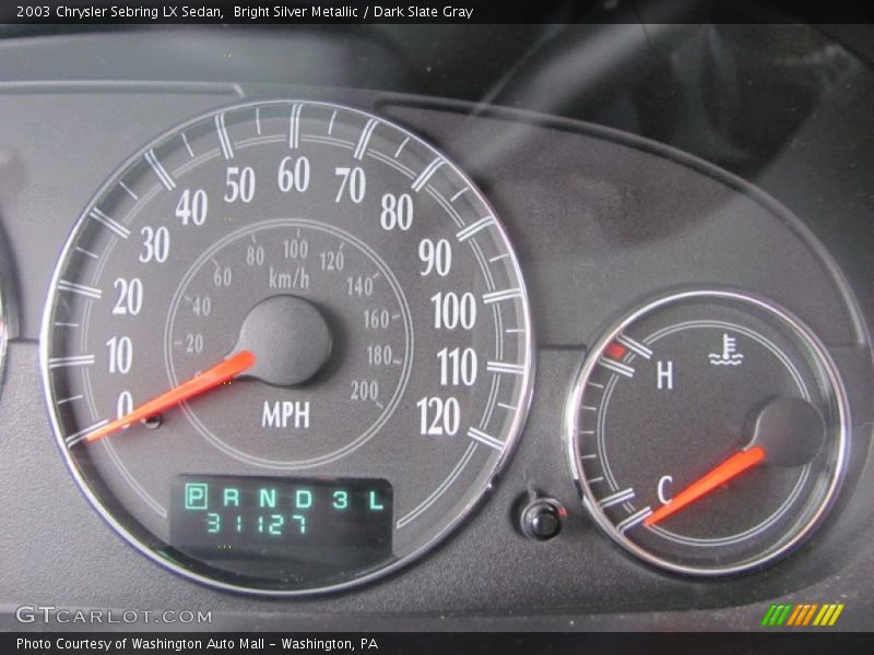 Bright Silver Metallic / Dark Slate Gray 2003 Chrysler Sebring LX Sedan