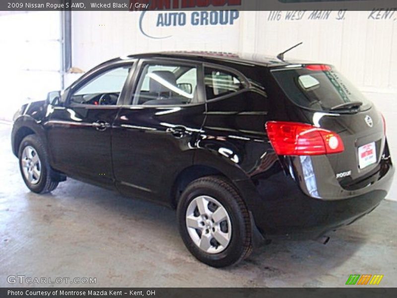 Wicked Black / Gray 2009 Nissan Rogue S AWD