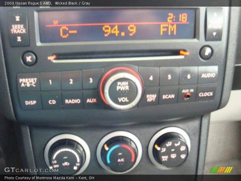 Wicked Black / Gray 2009 Nissan Rogue S AWD
