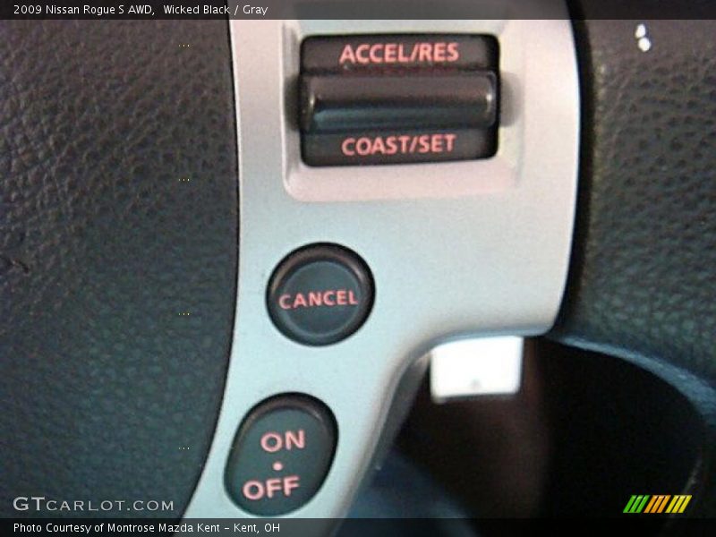 Wicked Black / Gray 2009 Nissan Rogue S AWD