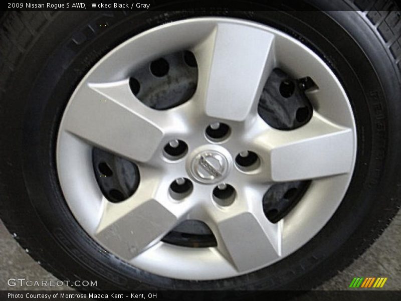 Wicked Black / Gray 2009 Nissan Rogue S AWD