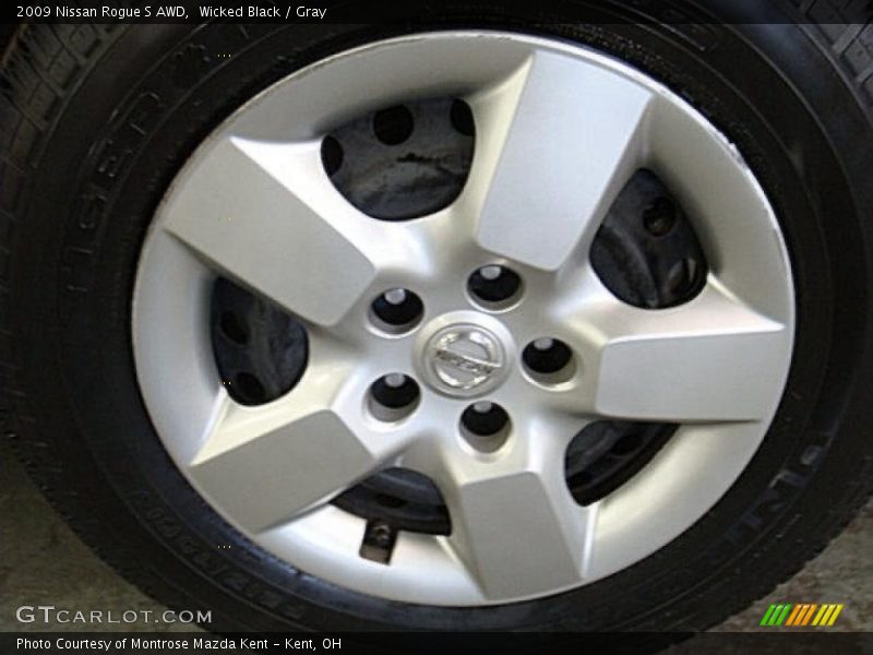 Wicked Black / Gray 2009 Nissan Rogue S AWD