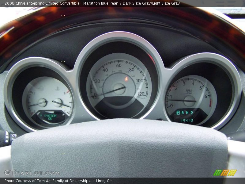 Marathon Blue Pearl / Dark Slate Gray/Light Slate Gray 2008 Chrysler Sebring Limited Convertible