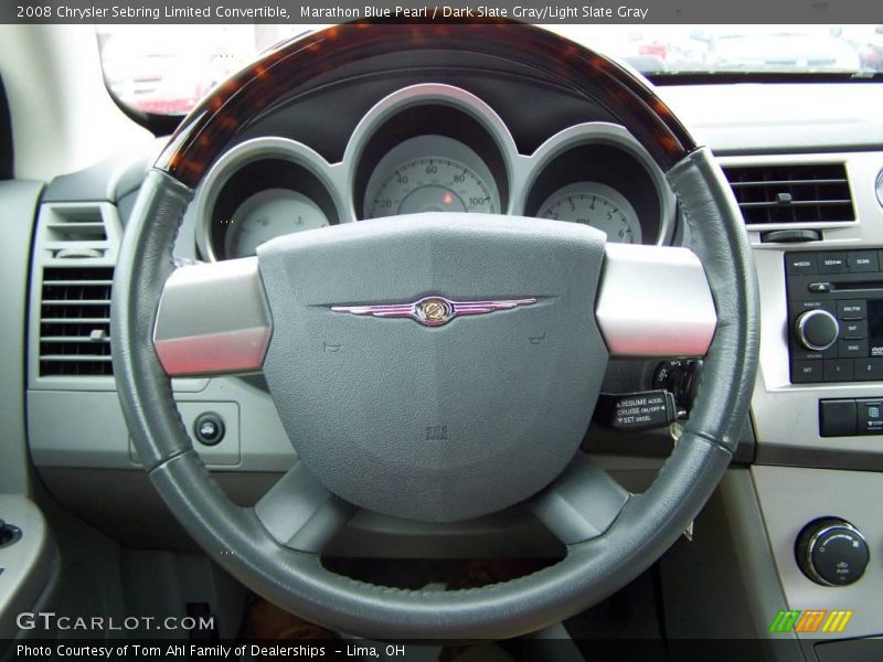 Marathon Blue Pearl / Dark Slate Gray/Light Slate Gray 2008 Chrysler Sebring Limited Convertible