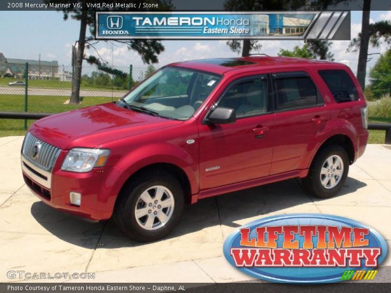 Vivid Red Metallic / Stone 2008 Mercury Mariner V6