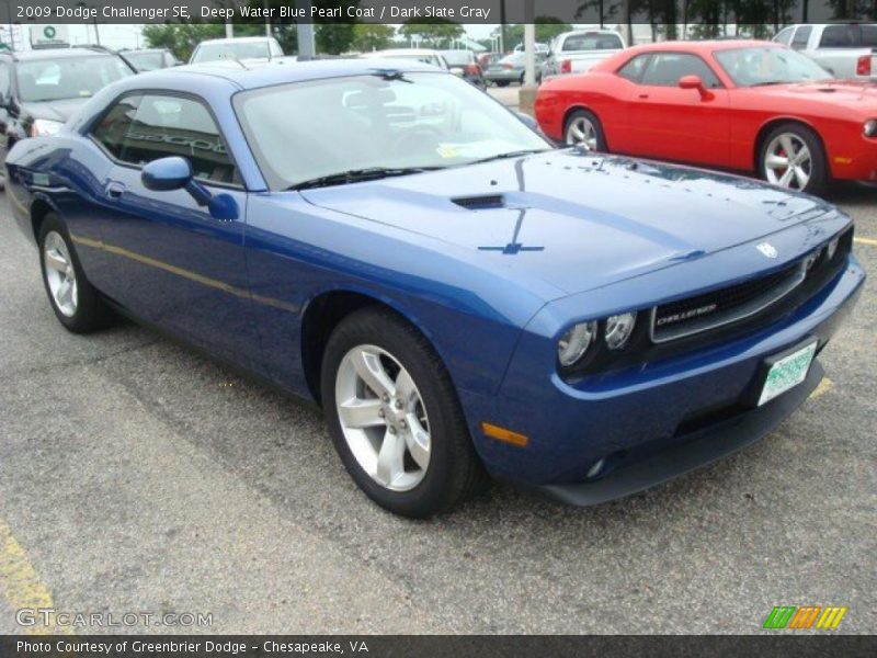 Deep Water Blue Pearl Coat / Dark Slate Gray 2009 Dodge Challenger SE