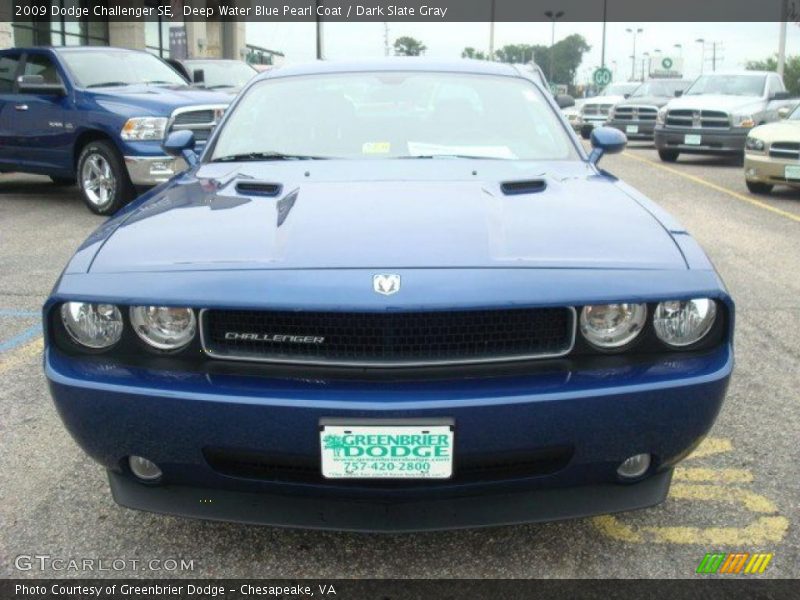 Deep Water Blue Pearl Coat / Dark Slate Gray 2009 Dodge Challenger SE