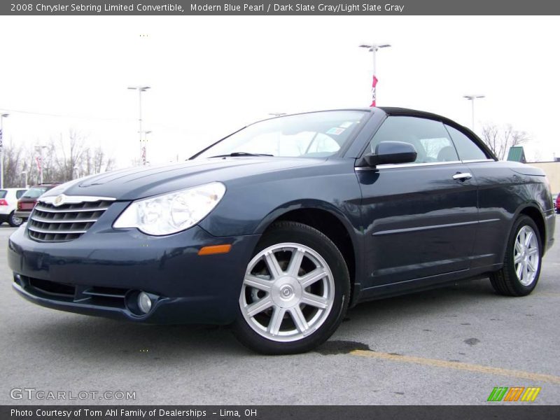 Modern Blue Pearl / Dark Slate Gray/Light Slate Gray 2008 Chrysler Sebring Limited Convertible
