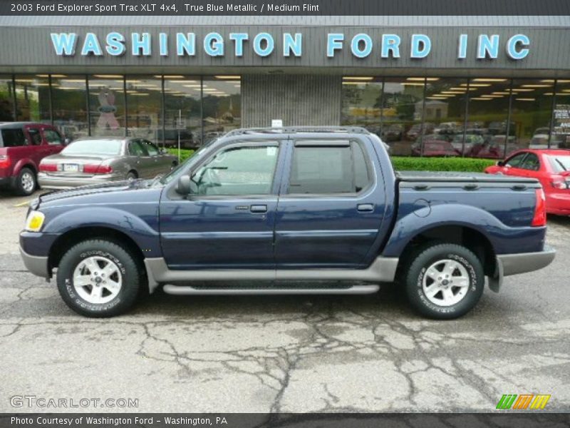 True Blue Metallic / Medium Flint 2003 Ford Explorer Sport Trac XLT 4x4