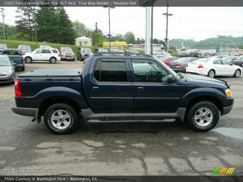 True Blue Metallic / Medium Flint 2003 Ford Explorer Sport Trac XLT 4x4