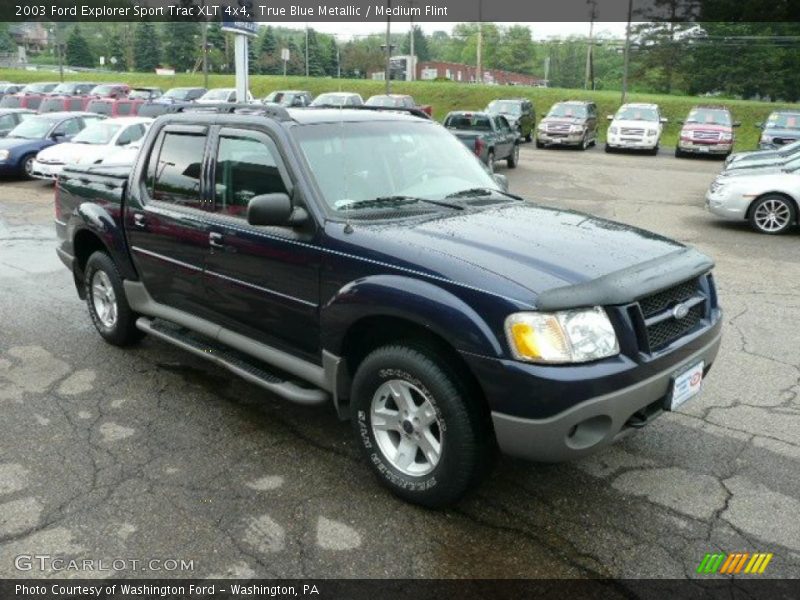 True Blue Metallic / Medium Flint 2003 Ford Explorer Sport Trac XLT 4x4