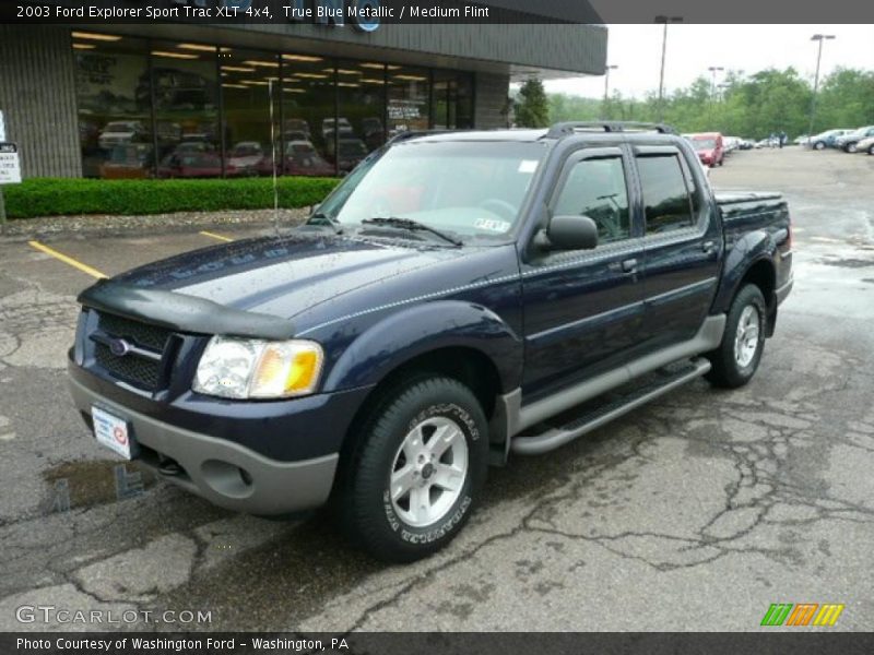 True Blue Metallic / Medium Flint 2003 Ford Explorer Sport Trac XLT 4x4
