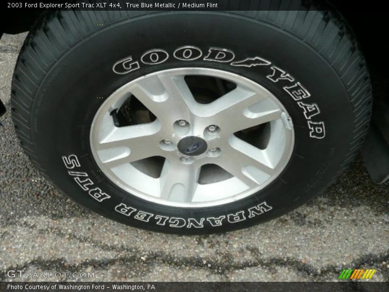 True Blue Metallic / Medium Flint 2003 Ford Explorer Sport Trac XLT 4x4
