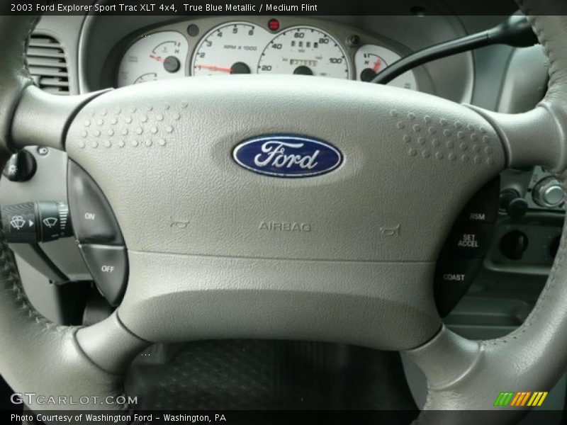 True Blue Metallic / Medium Flint 2003 Ford Explorer Sport Trac XLT 4x4